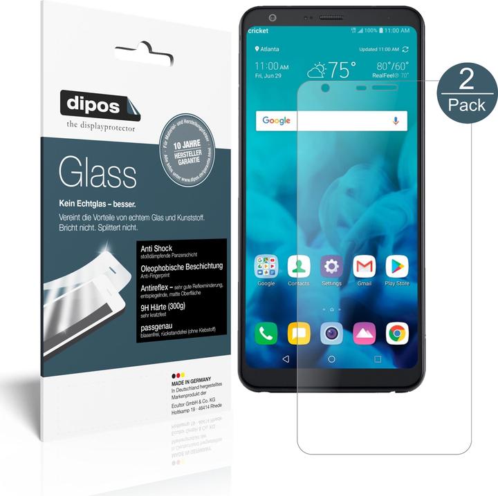 Actual product image Dipos Screen Protector Anti-Shock (2 Piece, LG Stylo 4)