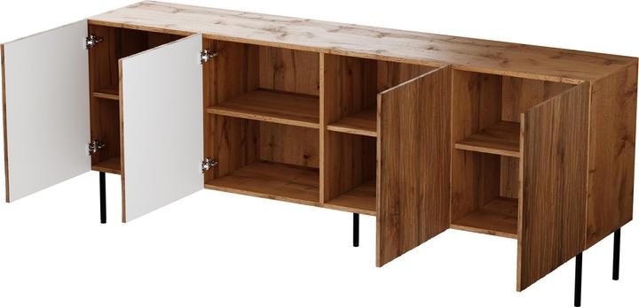 Image du produit Cama JUNGLE Commode 190x40.5x74.5 chêne wotan + pieds noirs (190 x 42 x 74.5 cm)
