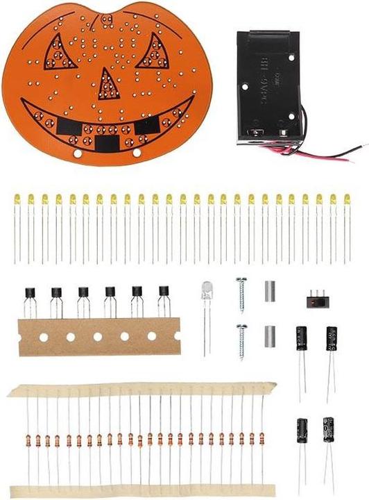 Actual product image Whadda Kit Halloween pumpkin with on / off switch