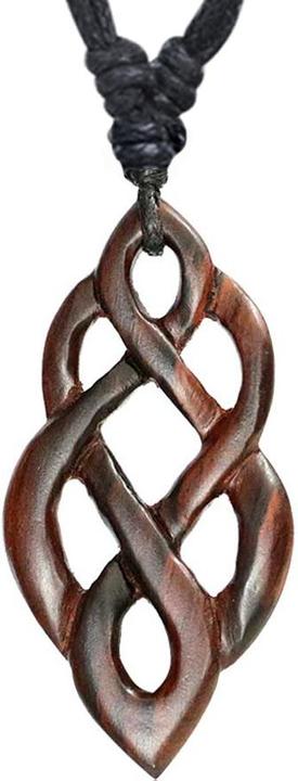 Image du produit Star Piercing Collier noir pendentif ornement tribal long en bois Narra (Organique, sans laiton)