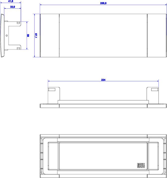 Produktbild Bachmann Power Frame Cover 3-fach schwarz lackiert