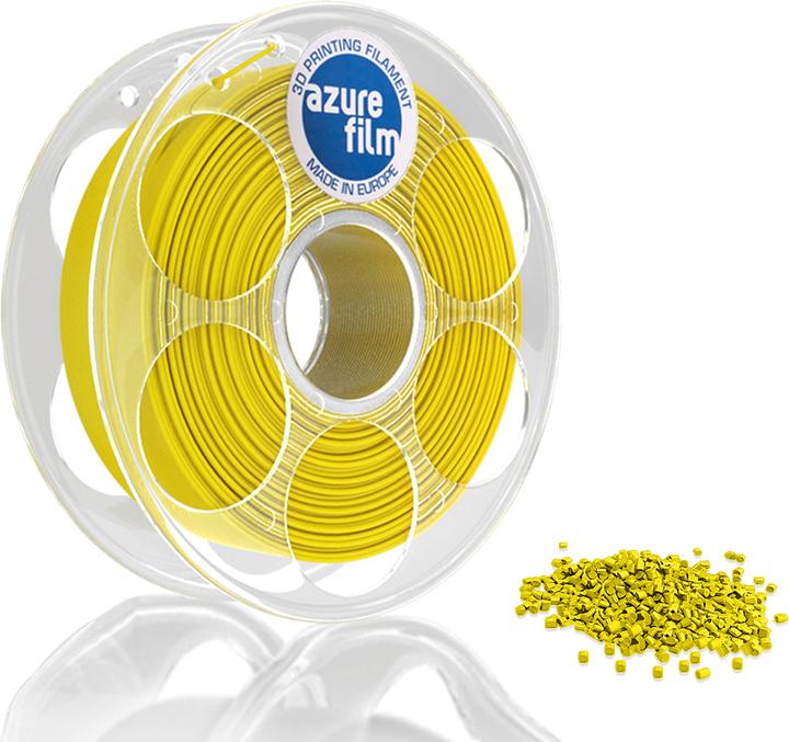 Actual product image AzureFilm Filament (PETG, 1.75 mm, 1000 g, Yellow)