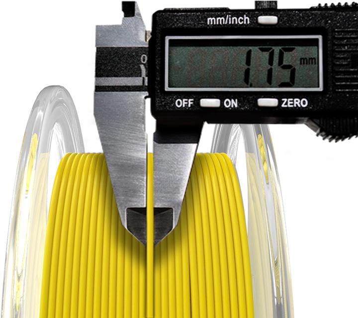 Actual product image AzureFilm Filament (PETG, 1.75 mm, 1000 g, Yellow)