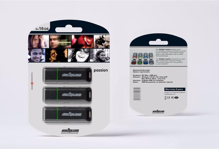 Produktbild Disk2go Passion 2.0 3-Pack (16 GB, USB-A)