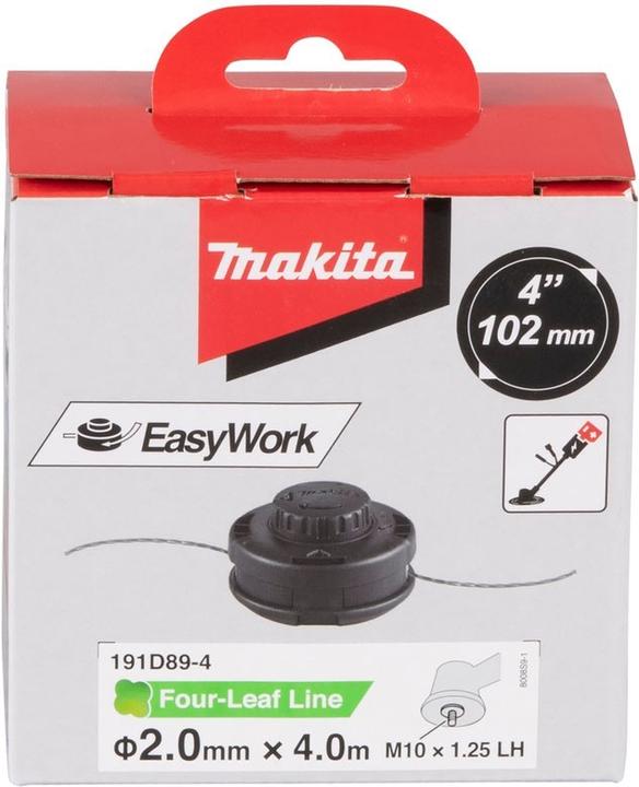 Actual product image Makita 2 string head Tap&Go 2.0mm for cordless lawn trimmer (Weed whacker, Trimmer line + line spool)