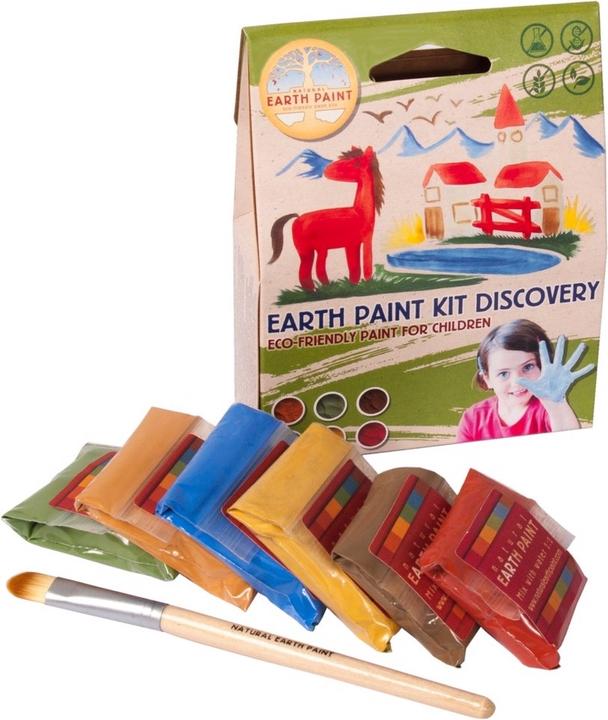 Produktbild Natural Earth Paint Kinderfarbe auf Wasserbasis (Gelb, Orange, Grün, Rot, Blau, Braun, 1000 ml)