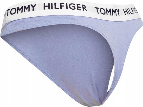 Actual product image Tommy Hilfiger Ladies String Thong with Stretch, Blue (Moon Blue), S (S)
