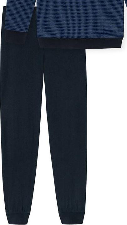 Produktbild Schiesser langer Herren Pyjama / Schlafanzug mit Rundhals-Ausschnitt (XL)