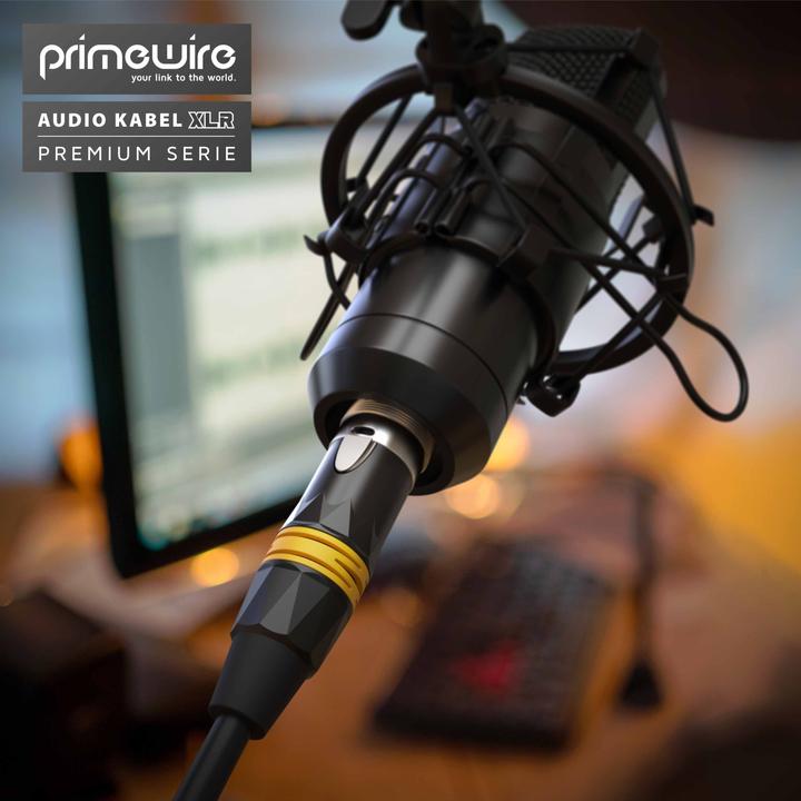 Produktbild Primewire XLR Audiokabel, XLR Stecker auf XLR Buchse, NF Audio Kabel, OFC Kupfer, geschirmt, flexibel (5 m, XLR)