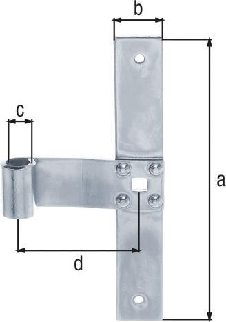 Produktbild GAH Fensterladen-Mittelband Breite 75 mm Länge 200 x 30 mm Stahl galv. verz. dickschichtpassiviert ge...