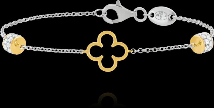 Immagine prodotto Charles Garnier Bracciale in argento bicolore, ossido di zirconio (20.50 cm, Argento 925)
