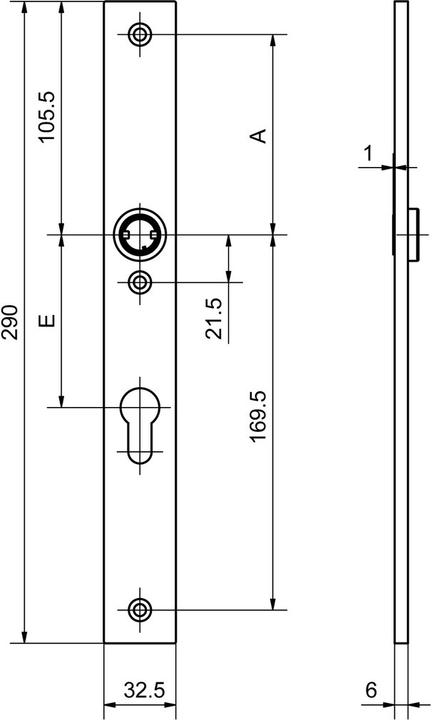 Actual product image Glutz Door handle half set Savannah 50661/52193 (Door handle)