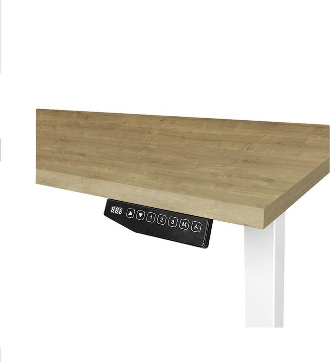 Produktbild Contini höhenverstellbarer Bürotisch 1.4x0.8m Eiche / Gestell ET225E weiss