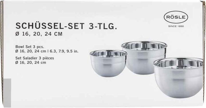 Produktbild Rösle Schüsselset (24 cm, 5.40 l, 3 x)