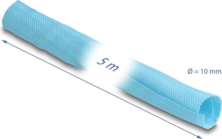 Actual product image Delock Cable conduit self closing 5 m x 10 mm Blue (Cable conduit, 500 cm)