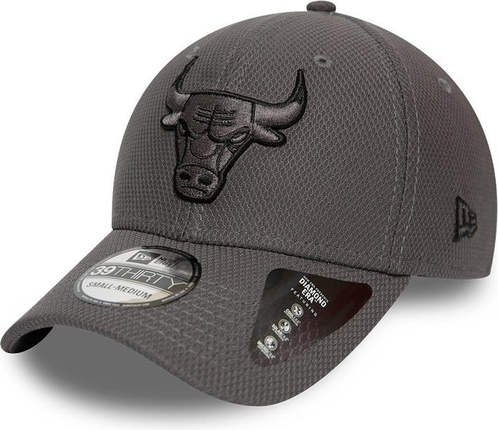 Produktbild New Era 39Thirty Diamond Cap - Chicago Bulls graphite - S/M (S/M)