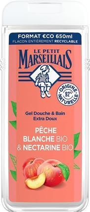 Actual product image Le Petit Marseillais Extra Gentle Bath and Shower Gel White Peach and Nectarine Organic 650ml (650 ml)