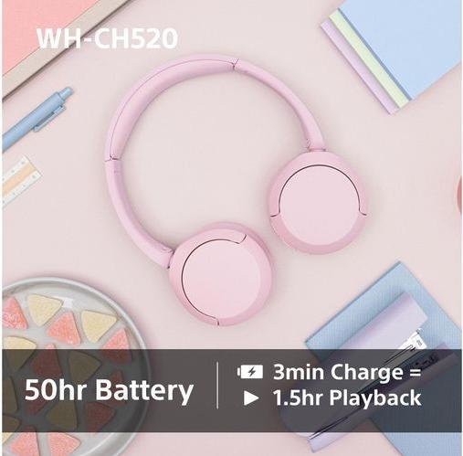 Image du produit Sony WH-CH520 (pas de réduction du bruit, 50 h, Sans fil)