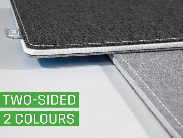 Image du produit Sigel Tapis souris Eyestyle, gris clair-noir, couche intermédiaire et coutures blanches, PET recyclé, PP r