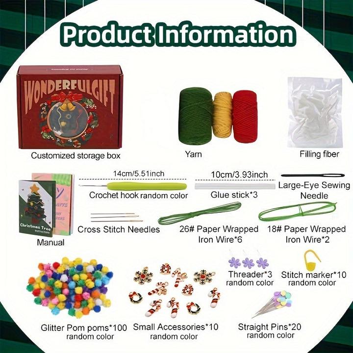 Produktbild Activity Board Häkelsets für Anfänger, Weihnachtshäkelsets für Erwachsene Anfänger, komplettes