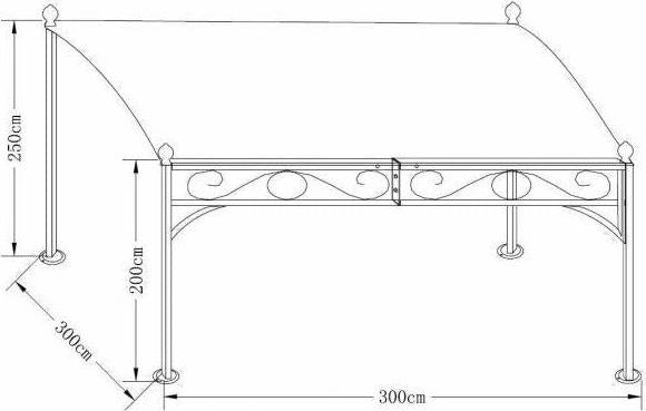 Produktbild Degamo Anbaupavillon MANTOVA-XL (300 cm, 300 cm)