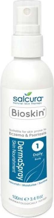 Salcura Skincare Bioskin DermaSpray Feuchtigkeitscreme für den Körper Unisex 100 ml (Körpercreme, 100 ml)