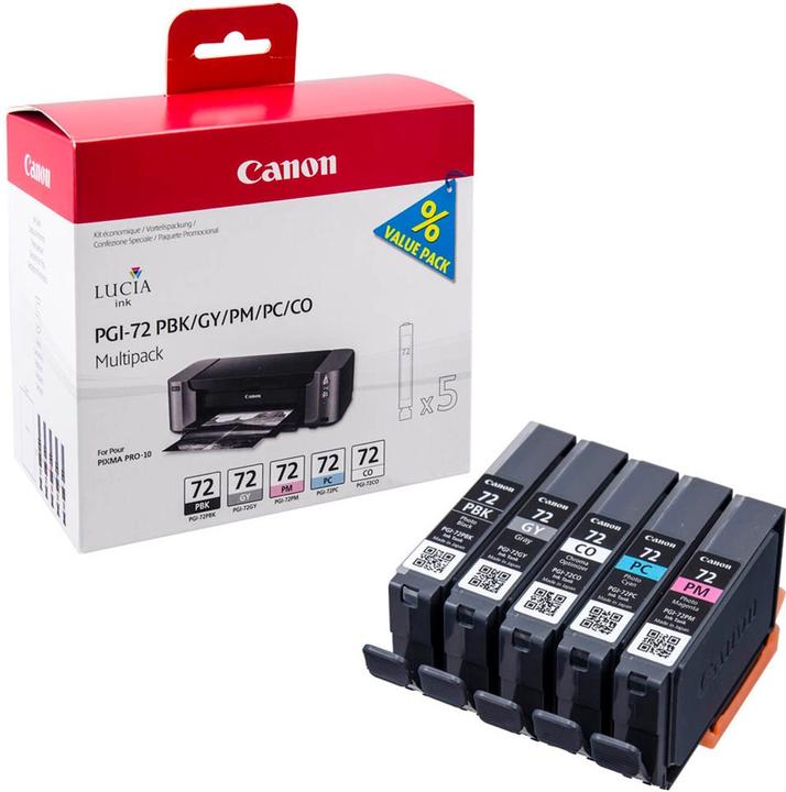 Actual product image Canon Pgi-72 (PM, CO, GY, PBK, PC)