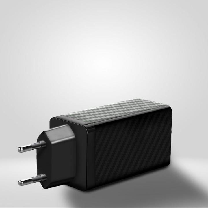 Image du produit Wozinsky Chargeur GaN 65W avec ports USB, USB C supporte QC 3.0 PD noir (WWCG01) (65 W)