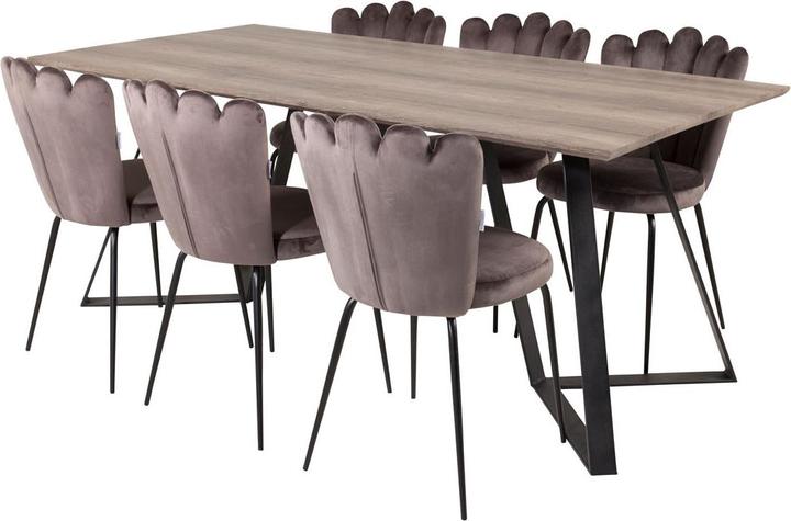 Produktbild Ebuy24 Essgruppe Marina 6 (7-teilig) (90 x 90 x 75 cm)