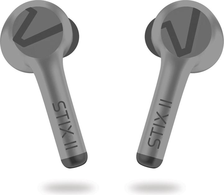 Actual product image veho STIX II True Wireless Earphones - Platinum Grey (ANC, 5 h, Wireless)