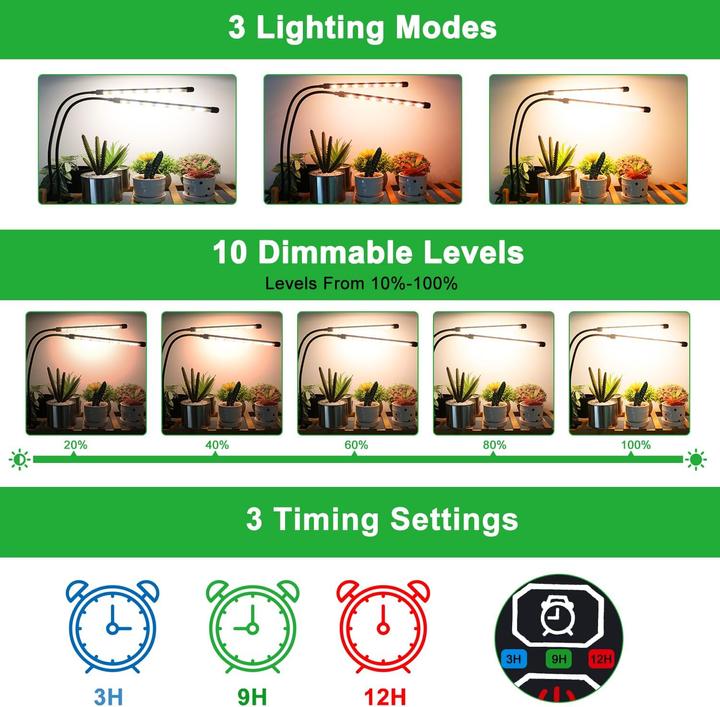 Actual product image Niello LED plant lamp (LED, 230 V)