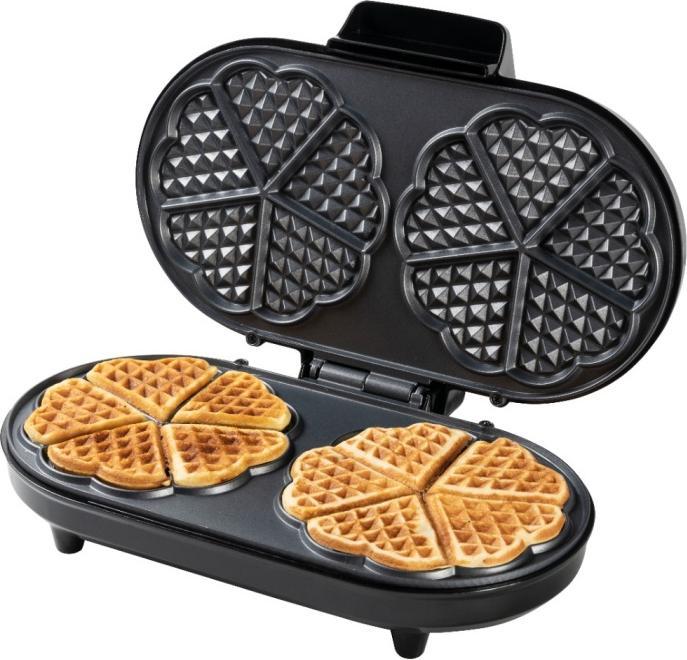 Produktbild Bestron Doppel-Waffeleisen für klassische Herzwaffeln