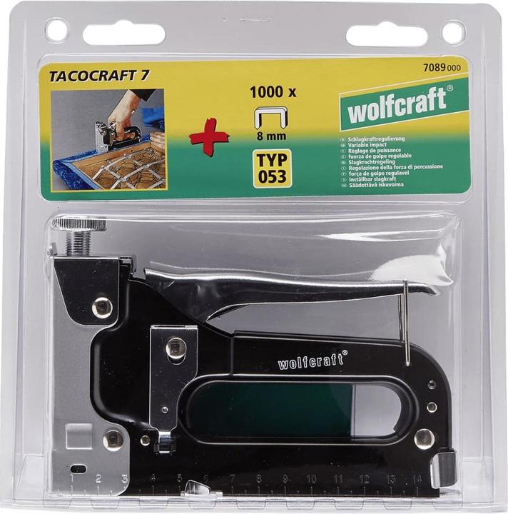 Actual product image wolfcraft Tacocraft 7 Hand Stapler Set, 1001 pcs.