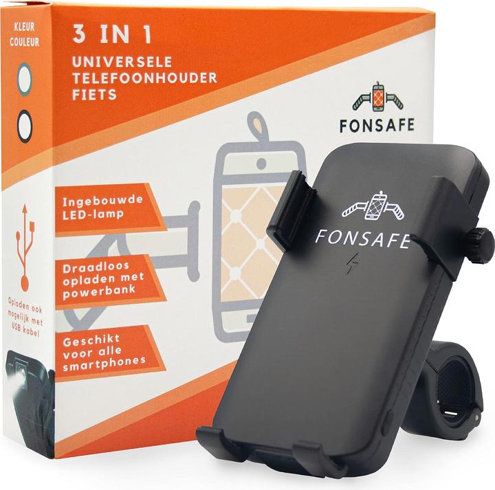 Produktbild Fonsafe Fahrrad-Handyhalterung mit Powerbank, Wasserdicht