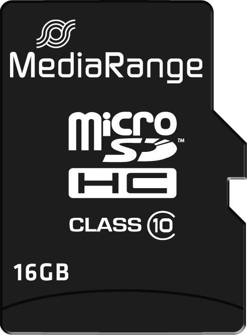 Produktbild MediaRange MR958 memory card MicroSDHC Class 10 (16 GB, microSDHC, U1, UHS-I)