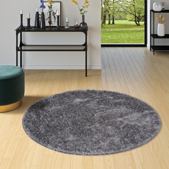 Actual product image Snapstyle High Pile Shaggy Carpet Feeling Mix Round (133 x 133 cm)