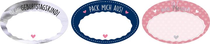 Image du produit Avery Dennison Zweckform ZDesign Sticker "Geschenkbeschriftung" auf Rolle, Etiketten aus Papier, silber geprägt, be
