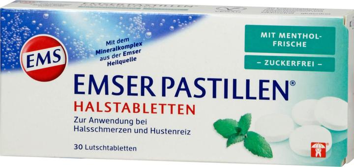 Actual product image Emser Pastilles Throat Tablets with Menthol sugar-free, 30 pcs. tablets (30 Piece)