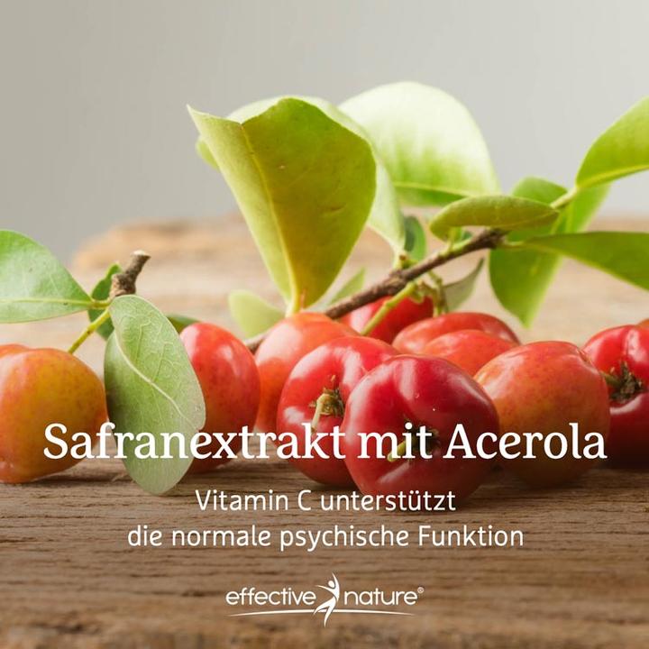 Actual product image Effective Nature Safran Extrakt mit Acerola (180 Piece, Capsules, 180 g)