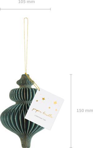 Image du produit Partydeco Paper honeycomb ornament Icicle, bottle green, 10x15 cm (1 pkt / 1 pc.) (1 -pièce)