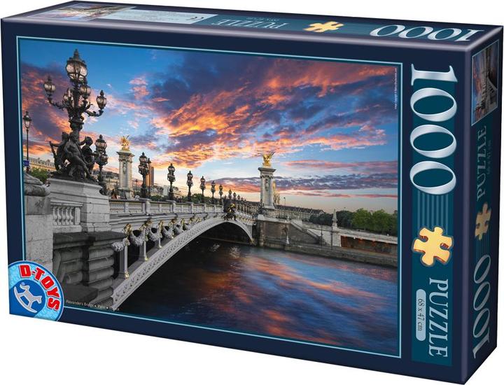 Actual product image D-Toys Jigsaw Puzzle 1000 France, Paris - Alexander Bridge (1000 pieces)
