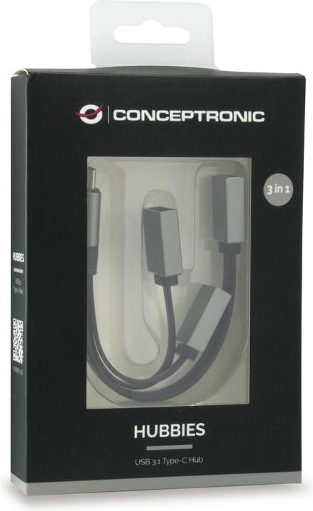 Produktbild Conceptronic Hubbies (USB-C, 3 Ports)