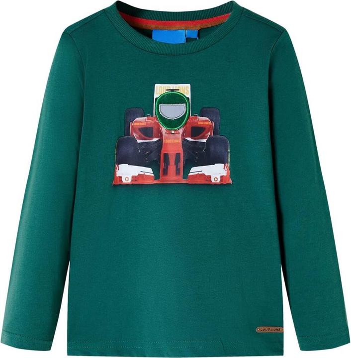 Actual product image VidaXL Children's long-sleeved shirt green 104,Material: 100 (104)