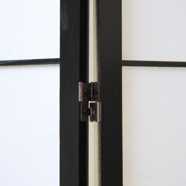 Actual product image Homestyle4u 6pcs Paravent Room Divider Bamboo Pattern Black