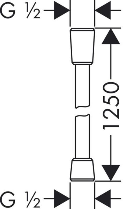 Produktbild hansgrohe Brauseschlauch AXOR 1250mm brushed nickel (160 cm)