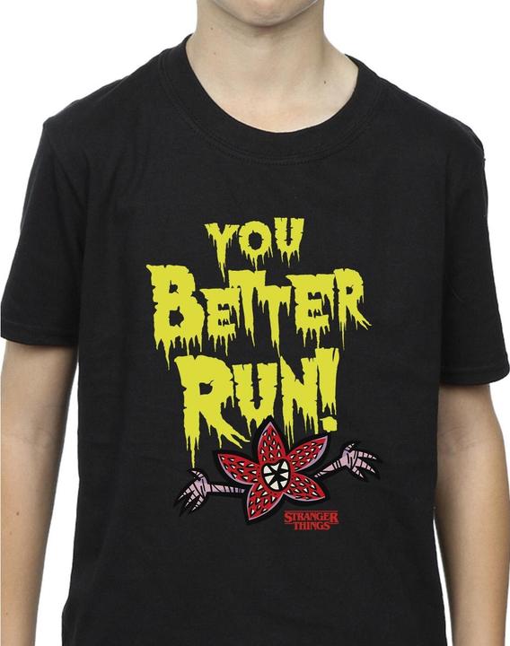 Actual product image Netflix Boys Stranger Things You Better Run T-Shirt (140, 146)