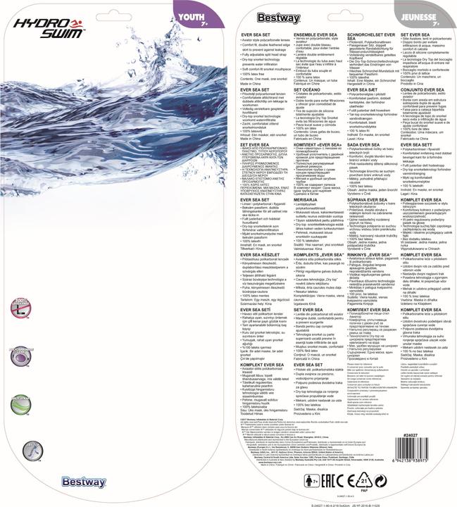 Produktbild Bestway 24027 Tauchermaske Polycarbonat Mehrfarbig Jugend