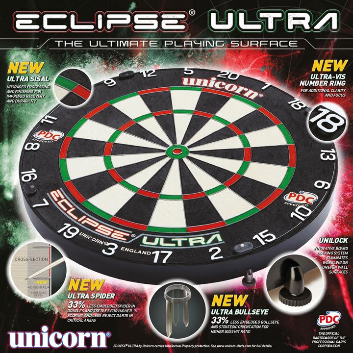 Image du produit Unicorn Eclipse Ultra - Tableau de Bristle officiel PDC
