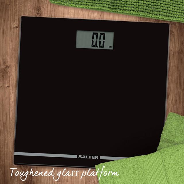 Actual product image Salter 9205 BK3RCEU16 Large Display Glass Electric Scale Black (180 kg)