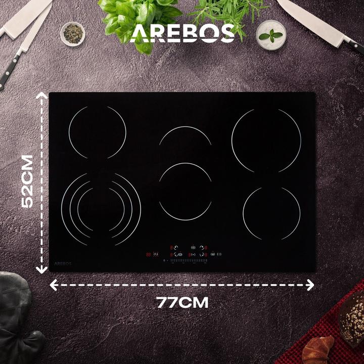 Actual product image Arebos Glass ceramic hob